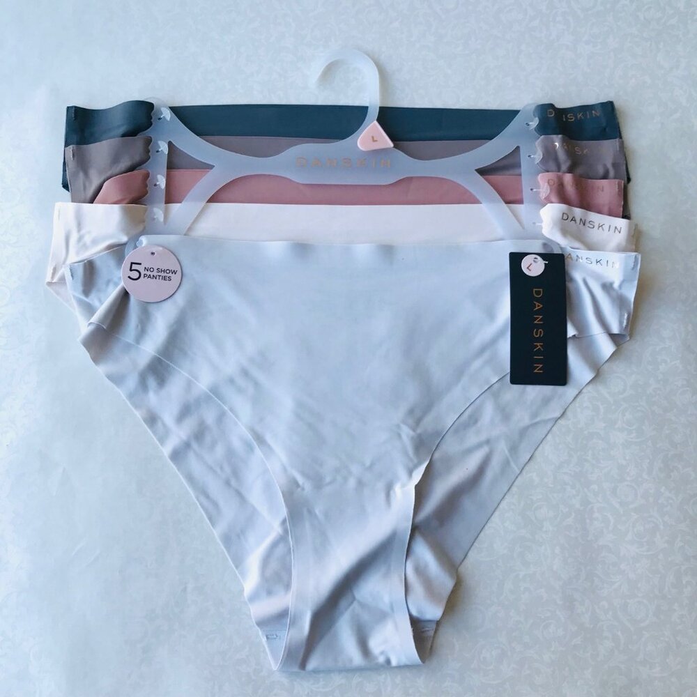 Danskin Intimates  No Show Panties  5 set  Size : L